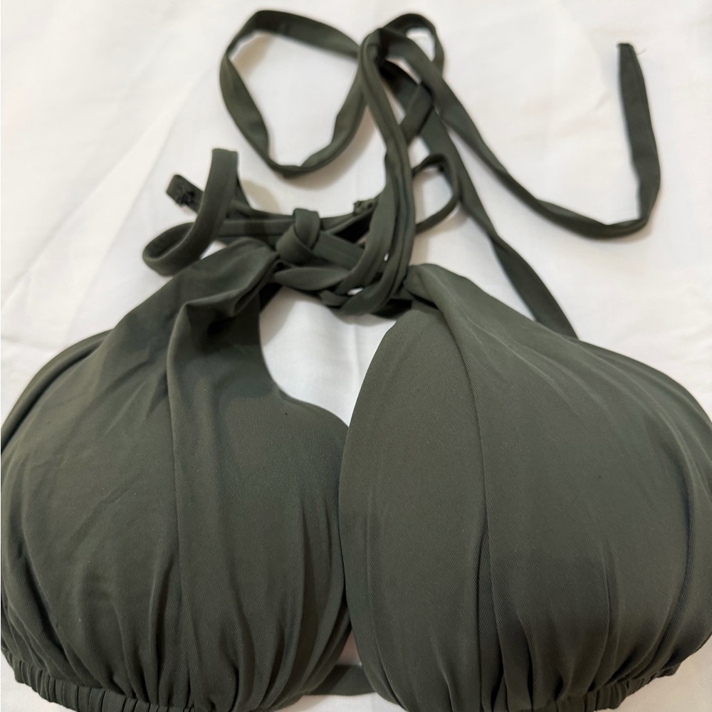 La Blanca Olive Green Halter Bikini Set - Picture 3 of 9